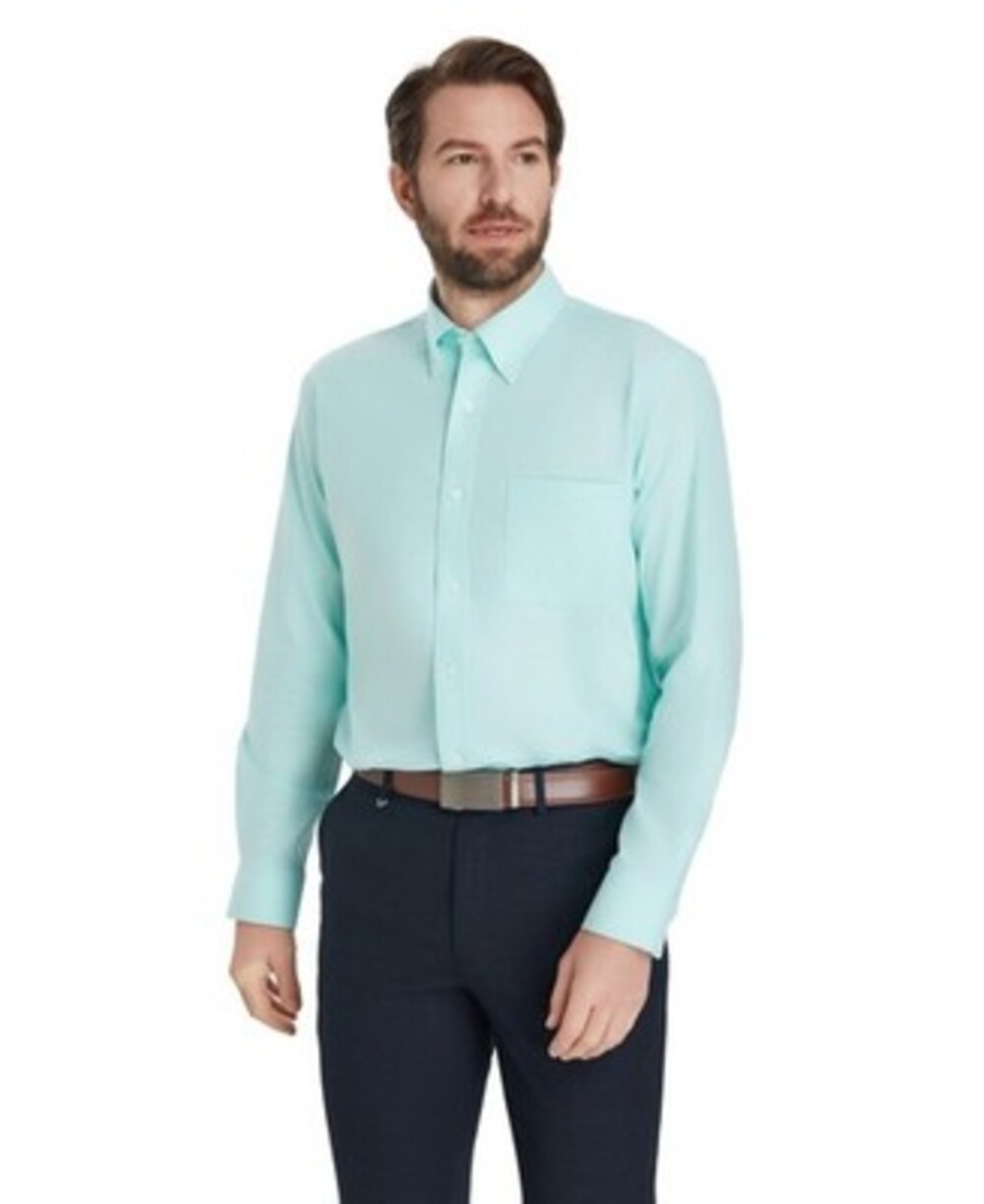 Club Room Button-Down Oxford Solid Dress Shirt Men's 16 32/33 Mint Long Sleeves - Picture 2 of 13